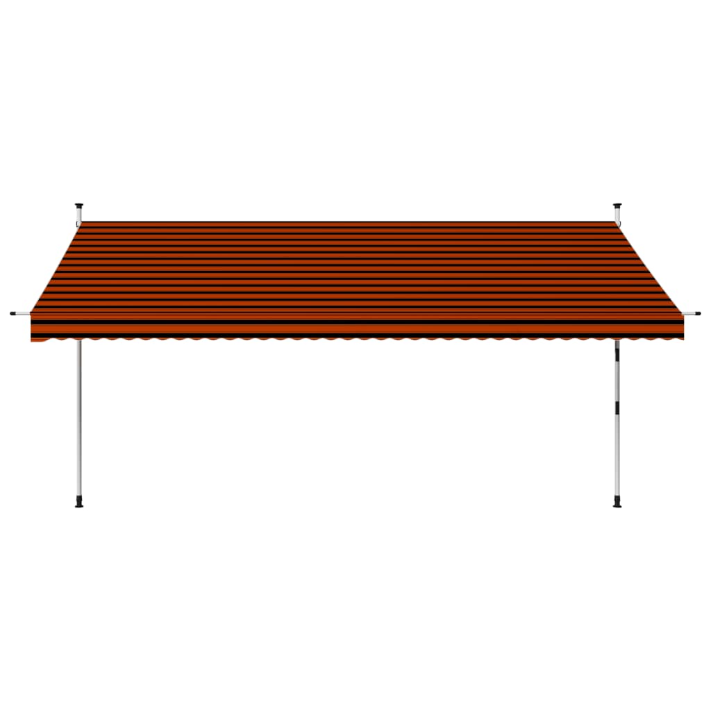 Vidaxl awning manually extendable 400 cm orange and brown