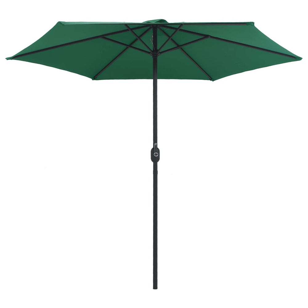 Vidaxl parasol met aluminium paal 270x246 cm groen