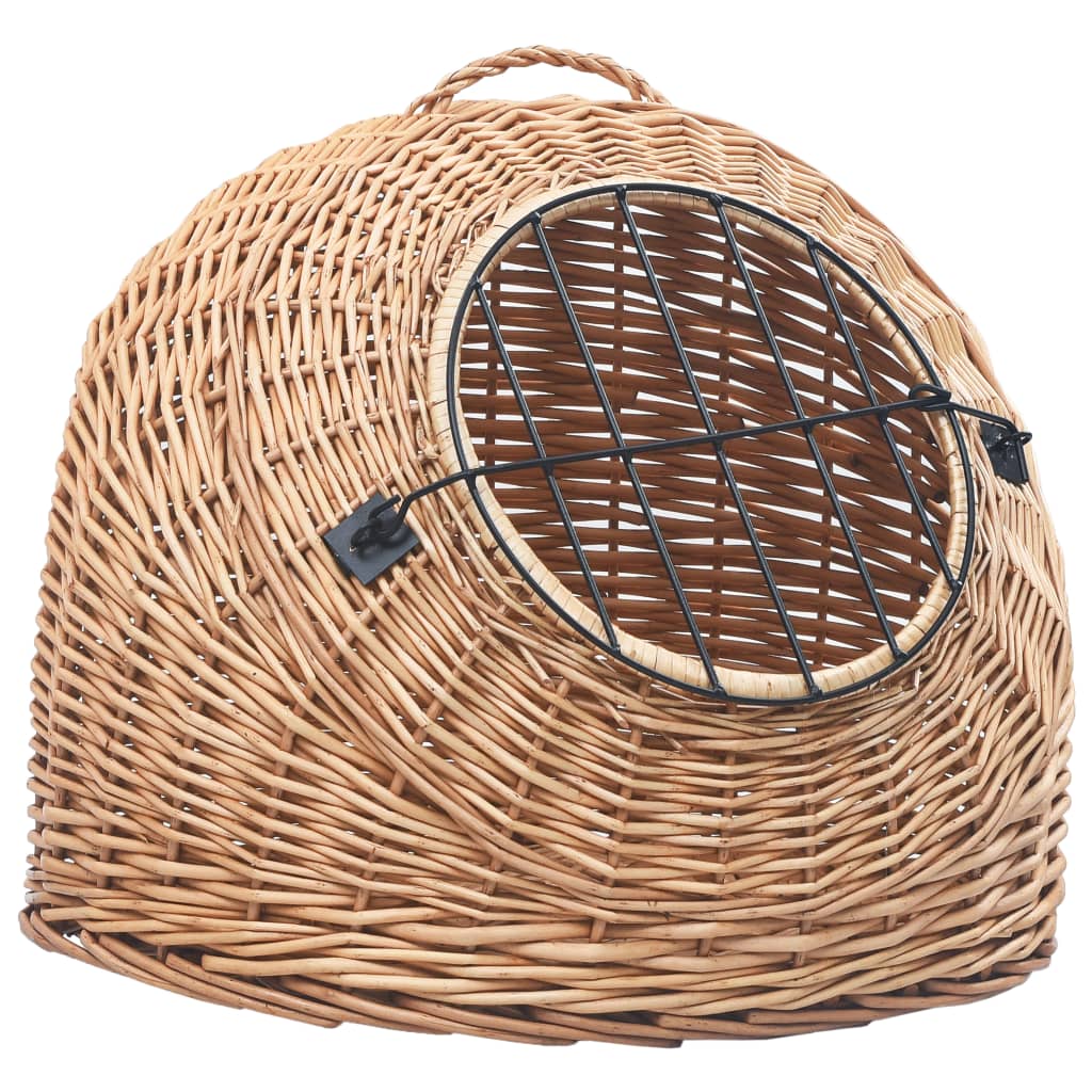 Vidaxl Cat Carrier 60x45x45 cm Naturlig Willow Wood