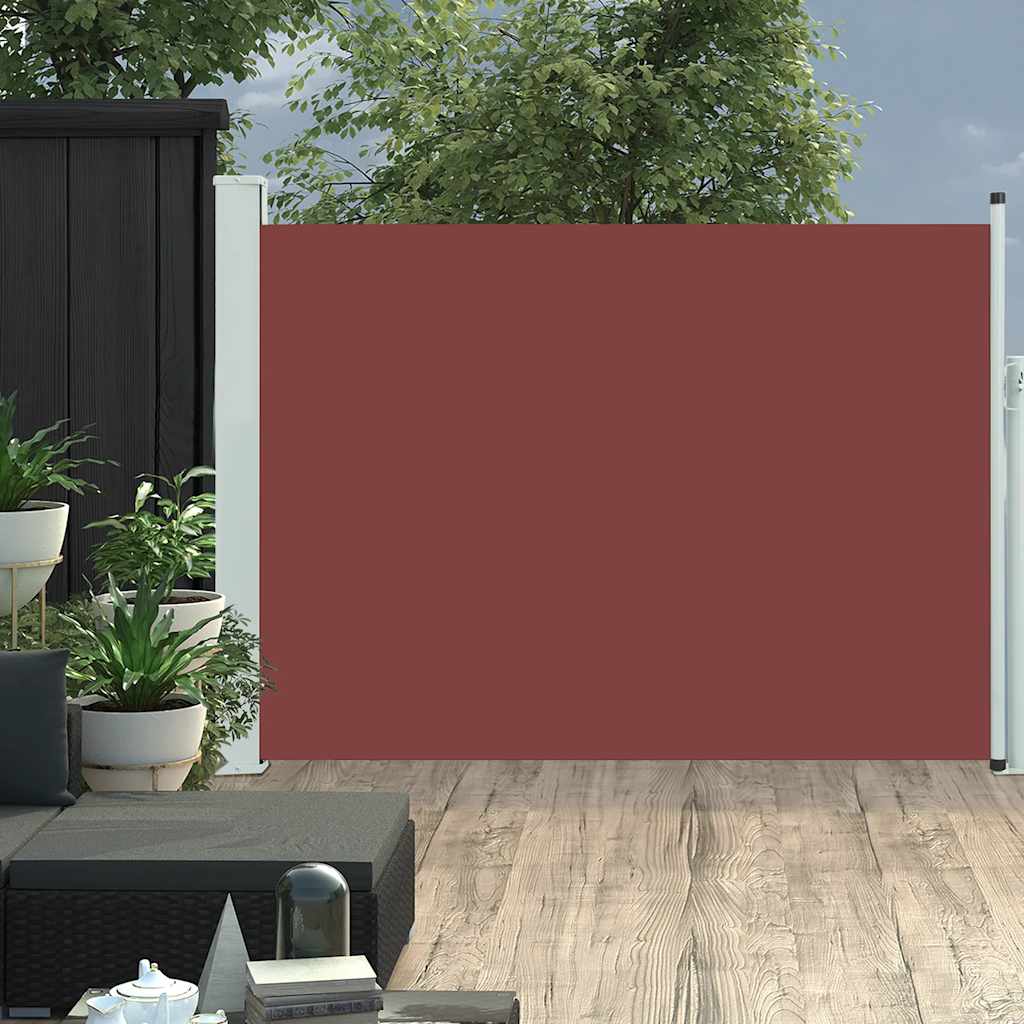 Vidaxl retractable garden screen 120x500 cm brown