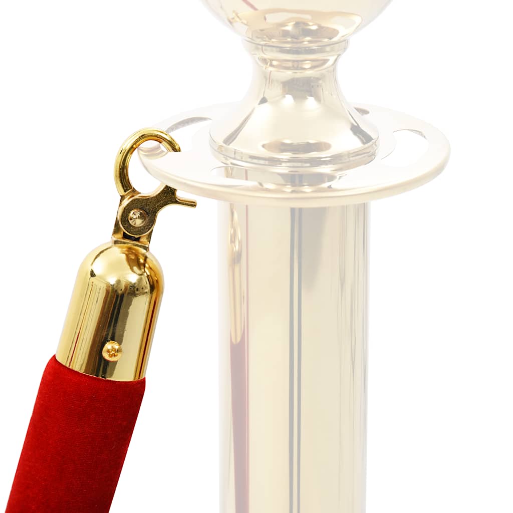 VIDAXL -Verkaufskabel Velvet Rot und Goldfarbe