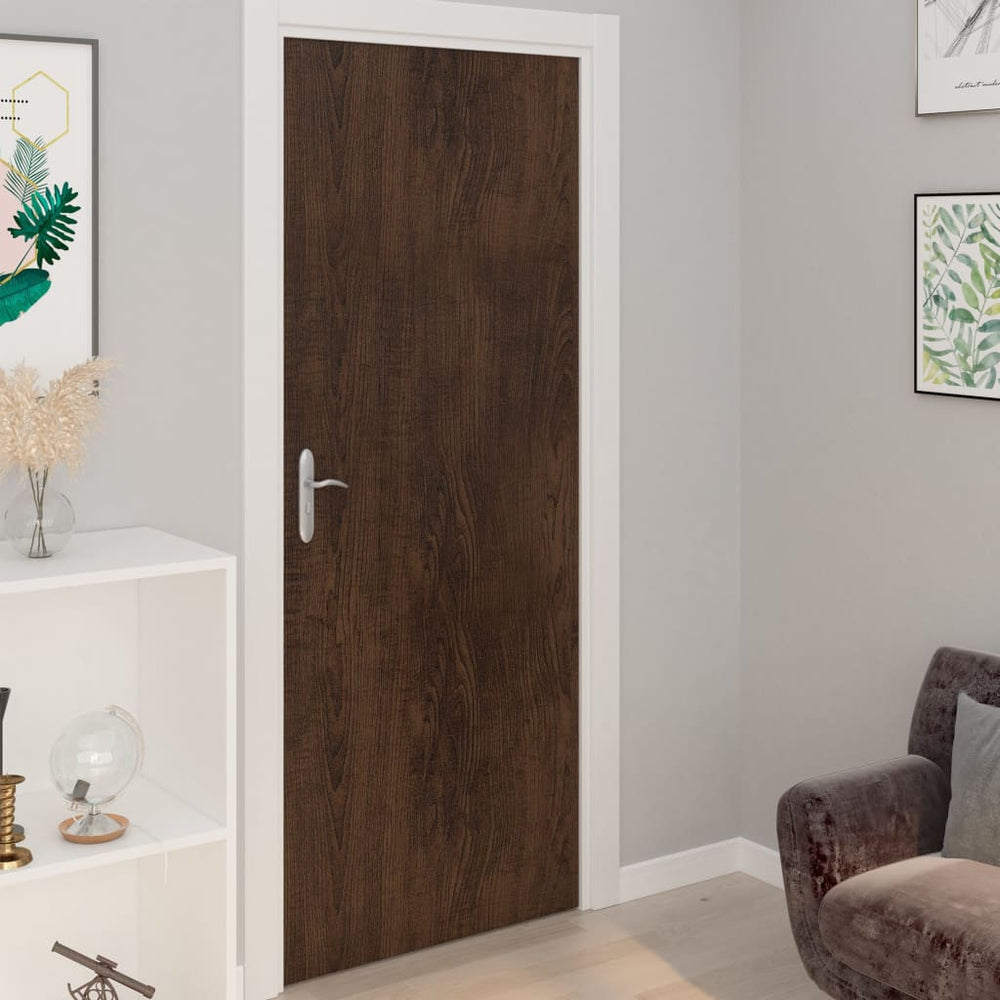 Vidaxl möbler olja självhäftande 500x90 cm pvc mörk ek -färgad