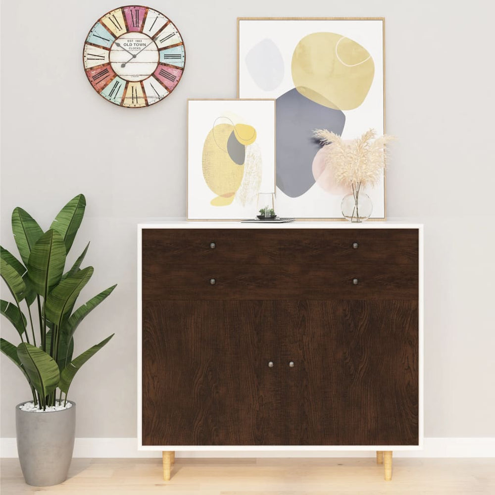 Vidaxl möbler olja självhäftande 500x90 cm pvc mörk ek -färgad