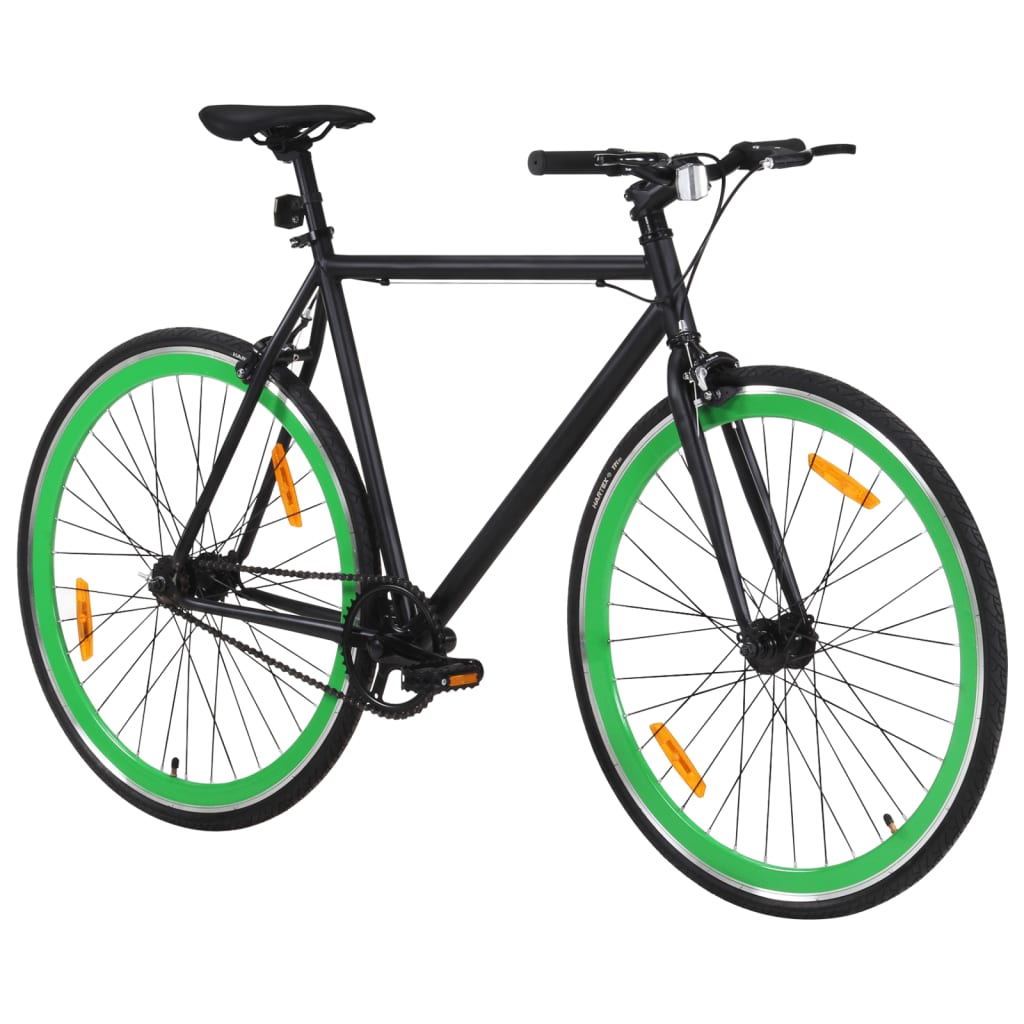 Vidaxl fixed gear bicycle 700 c 51 cm black and green