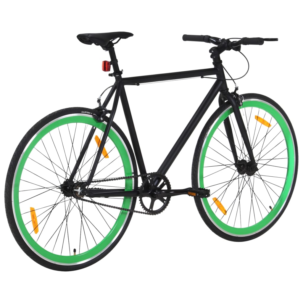Vidaxl fixed gear bicycle 700 c 51 cm black and green
