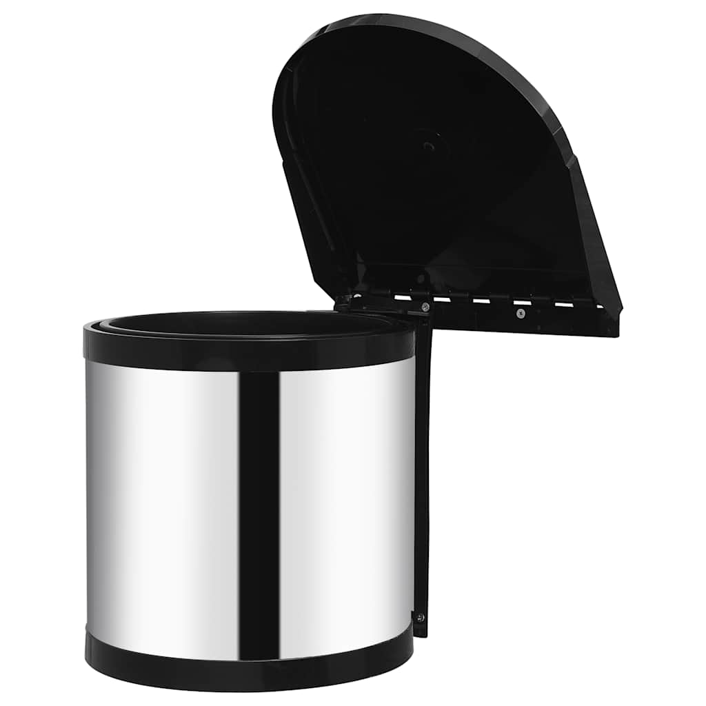 Vidaxl Keukenvuilnisbak Zbudowany -w 8 l ze stali nierdzewnej