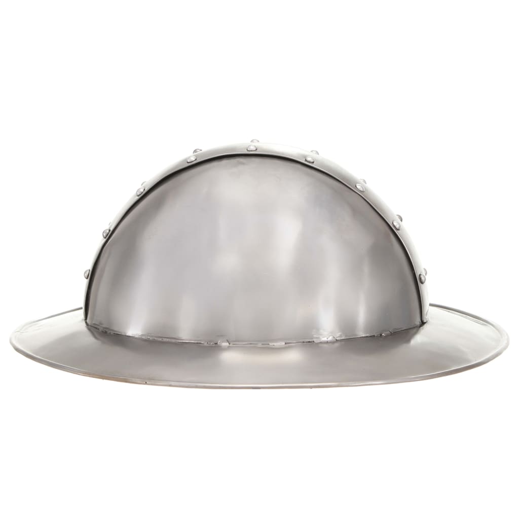 Clogaid ridire VidaXL macasamhail de chruach larpa meánaoiseach, daite airgid