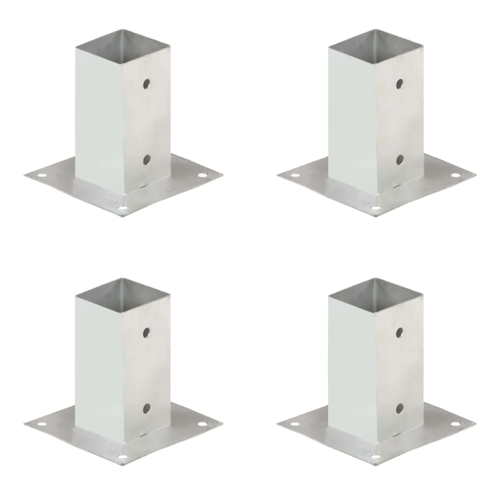 Vidaxl Paalanchers 4 ST 71 mm verzinktes Metall