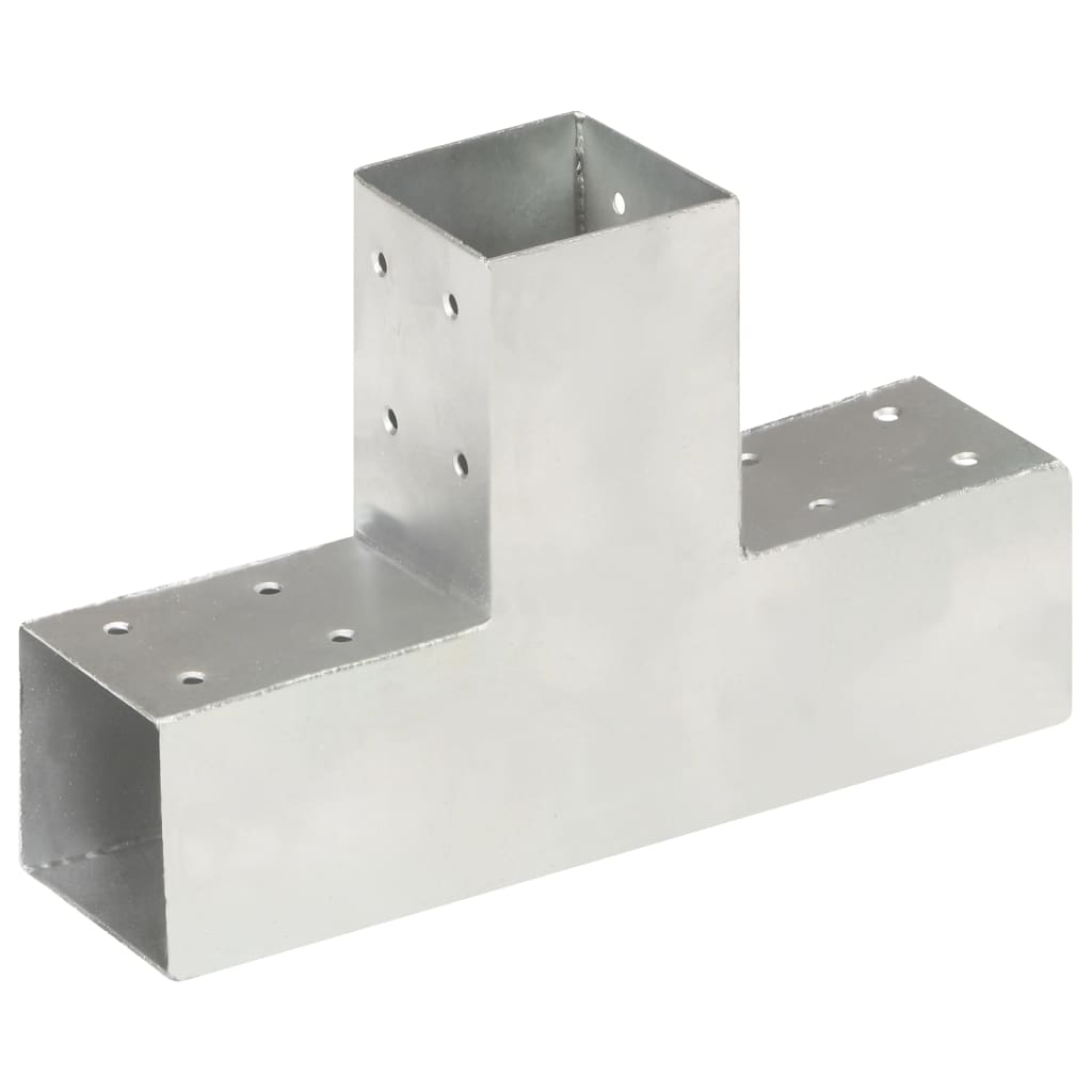 Vidaxl-Pfahlverbindungen 4 ST T-Form 71 x 71 mm verzinktes Metall