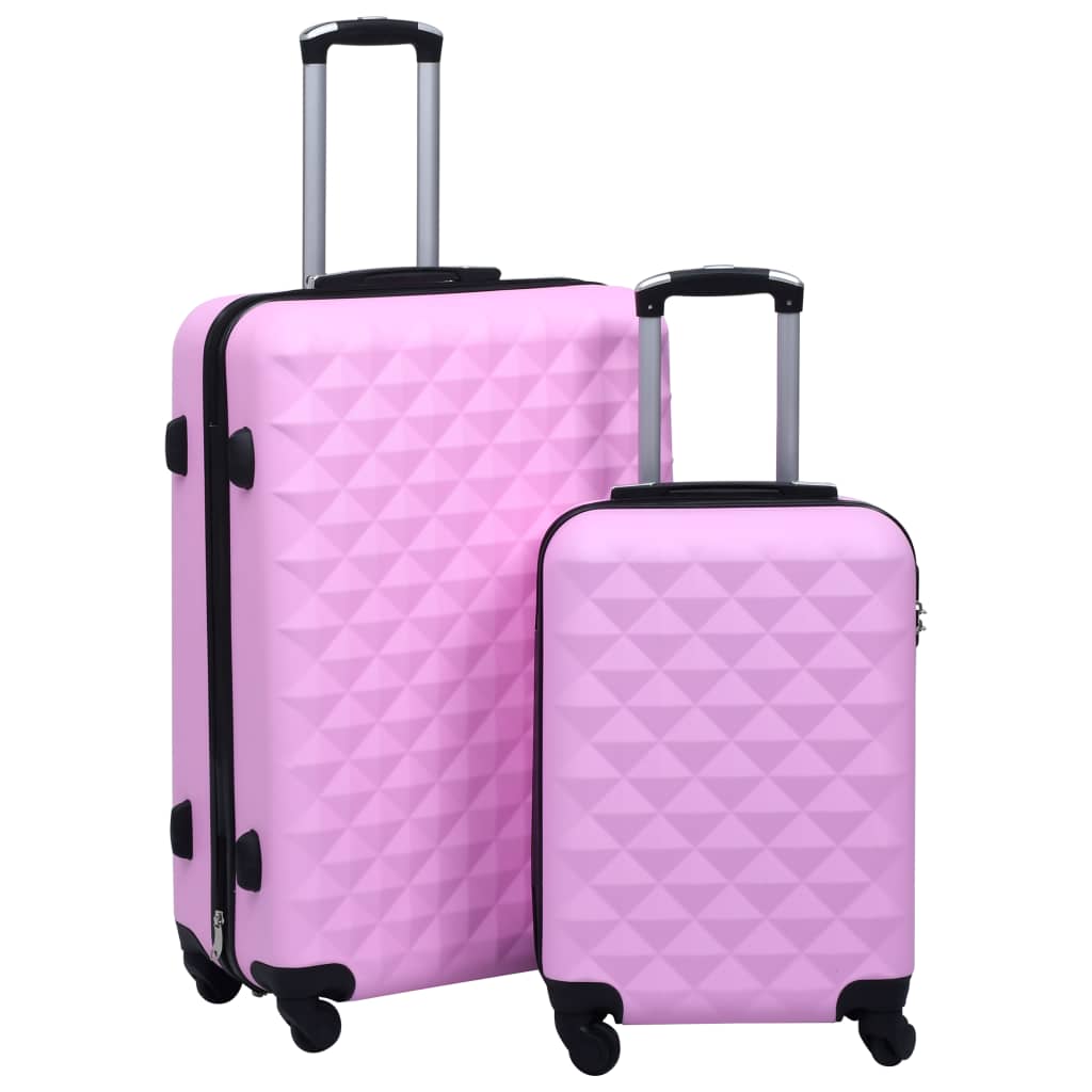 Vidaxl 2-piece hard suitcase set ABS pink