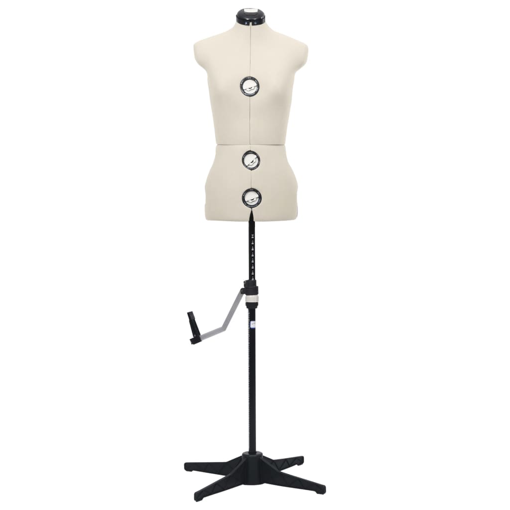 Vidaxl adjustable mannequin for women, size 33-40 s, cream-colored