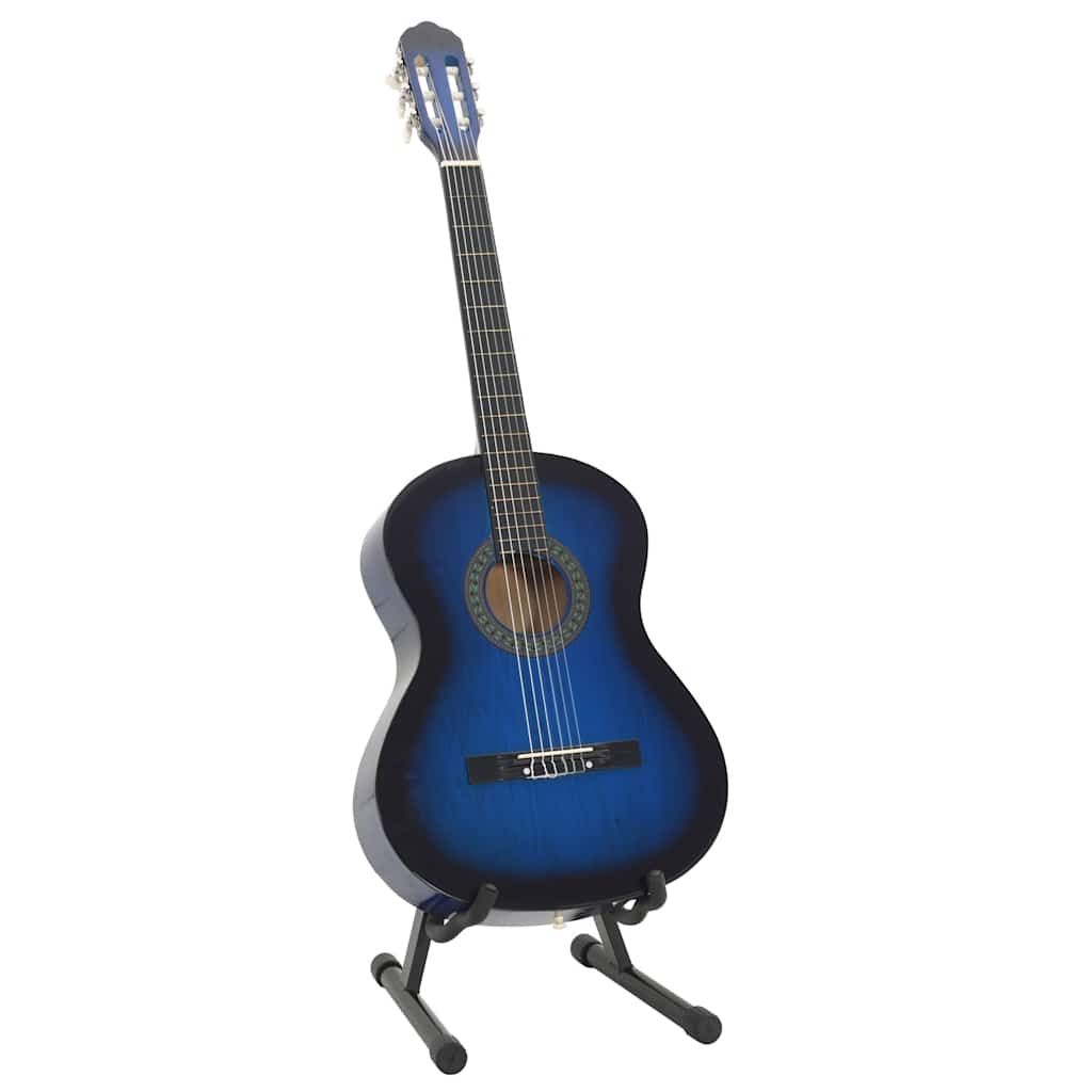 Vidaxl 12-teiliges Gitarrenset klassischer Anfänger 4 4 39 Blau