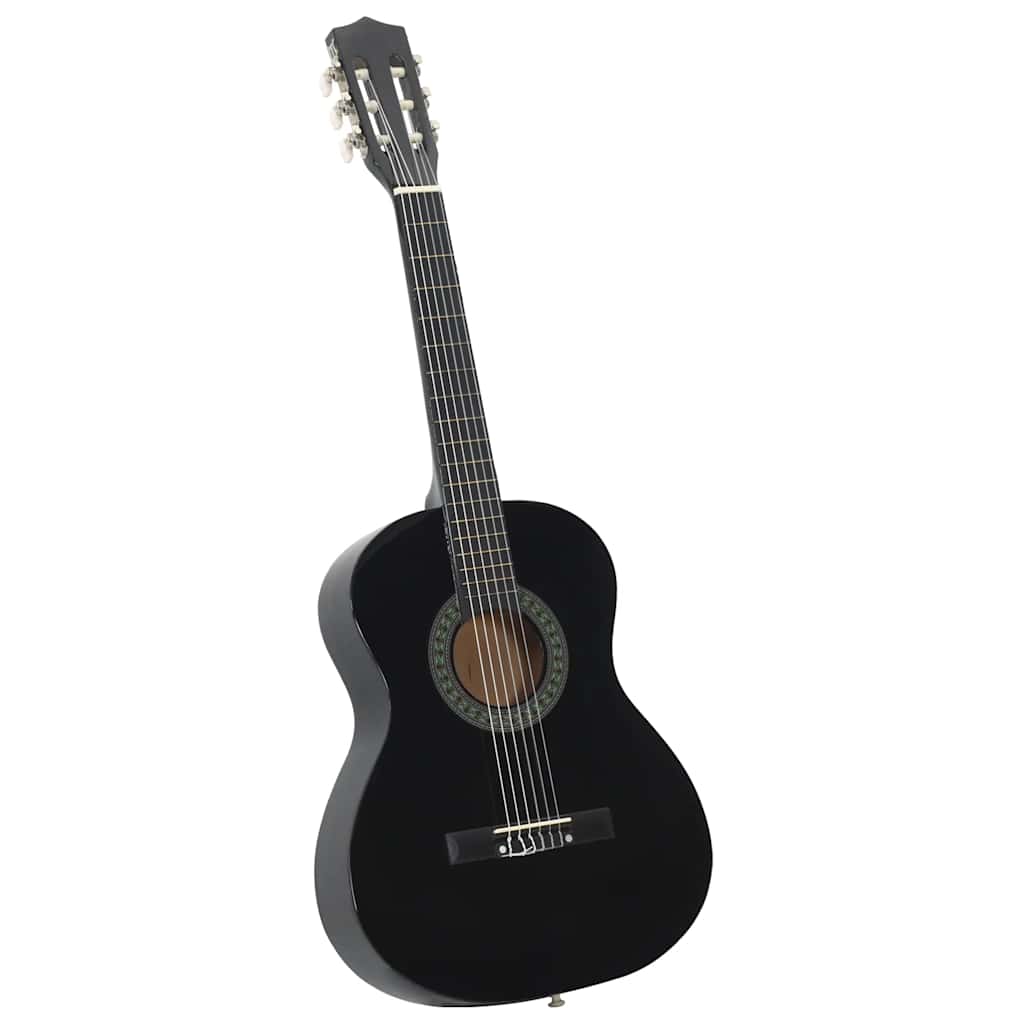 Vidaxl 8-teilige Gitarrenset Klassiker Anfänger 3 4 36 Schwarz