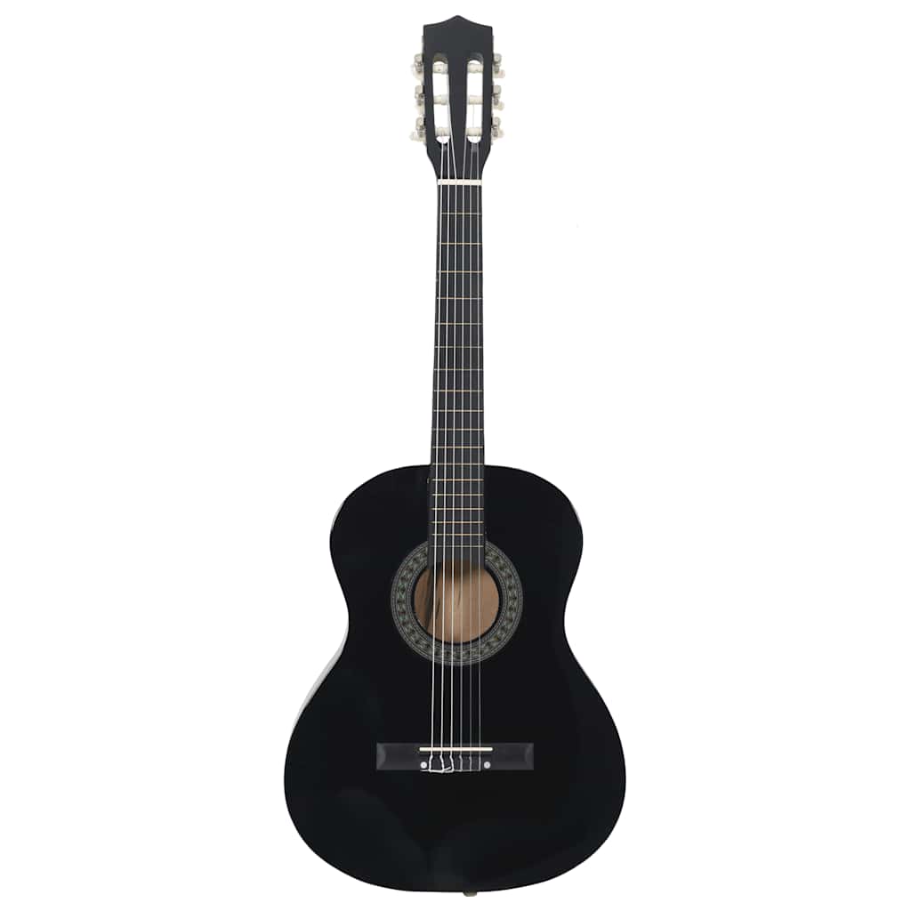 Vidaxl 8-teilige Gitarrenset Klassiker Anfänger 3 4 36 Schwarz