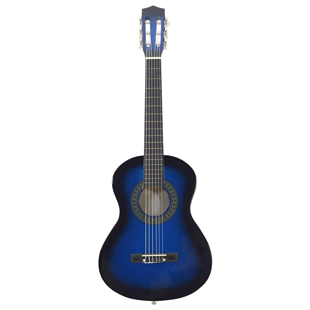 Vidaxl 8-teilige Gitarrenset Klassiker Anfänger 1 2 34 Blau
