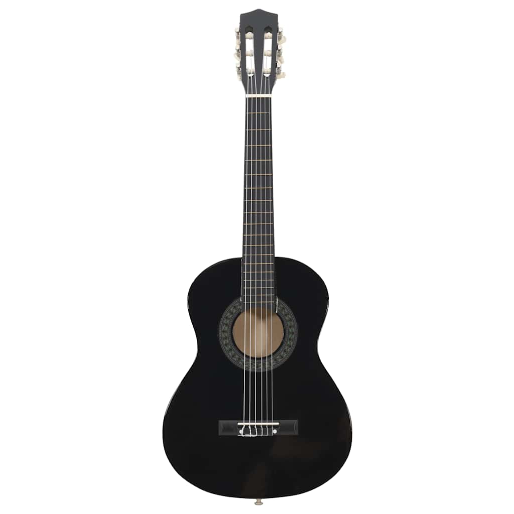 Vidaxl 8-teilige Gitarrenset Klassiker Anfänger 1 2 34 Schwarz