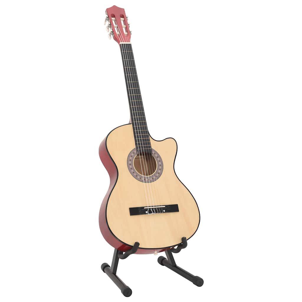 VIDAXL 12-teiliger Gitarrenset Cutaway mit 6 Saiten Western Acoustic 38