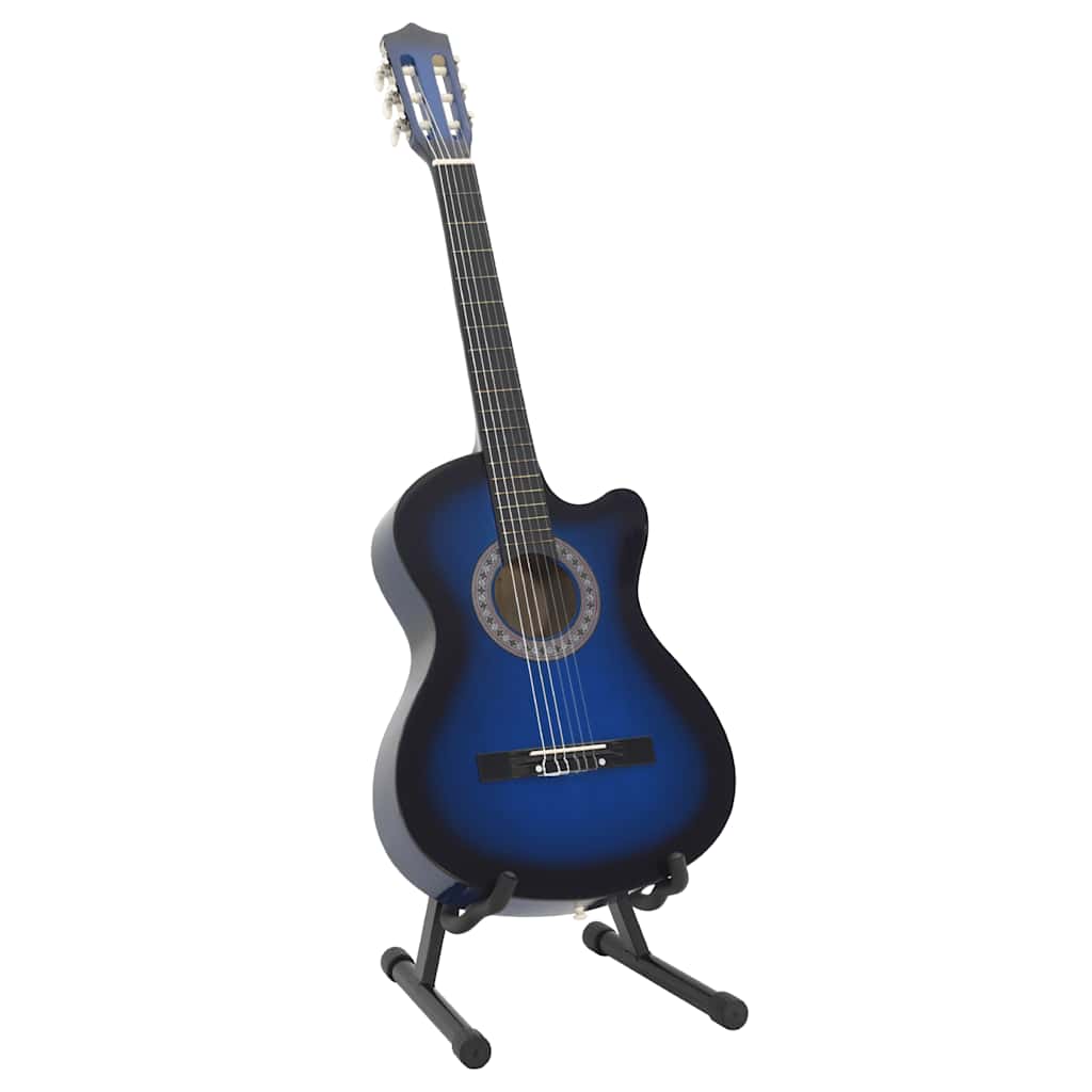 Vidaxl 12-teiliges Gitarrenset mit 6 Saiten Western Classic 38 Blau