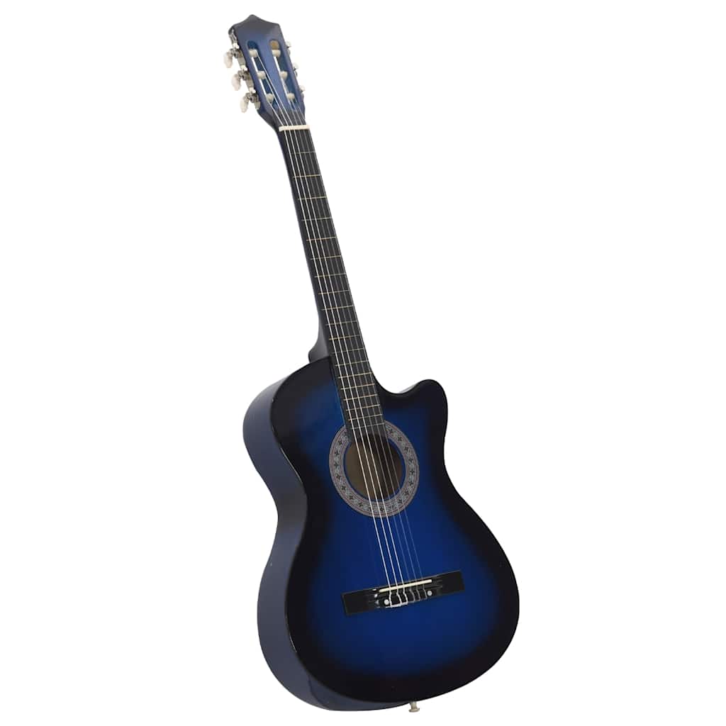 Vidaxl 12-teiliges Gitarrenset mit 6 Saiten Western Classic 38 Blau