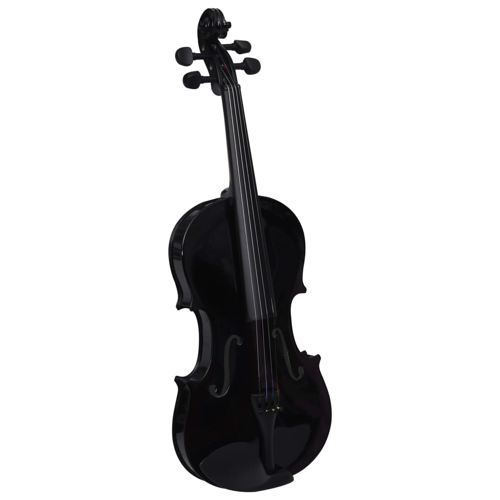 Vidaxl Violinenset mit Bogen und Kinnhalter 4 4 schwarz