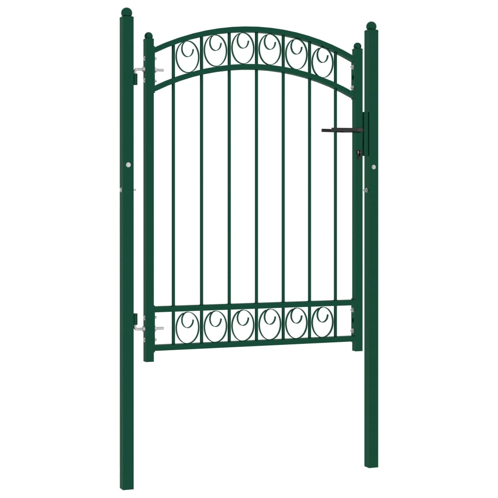 Vidaxl port with bent top 100x125 cm steel green