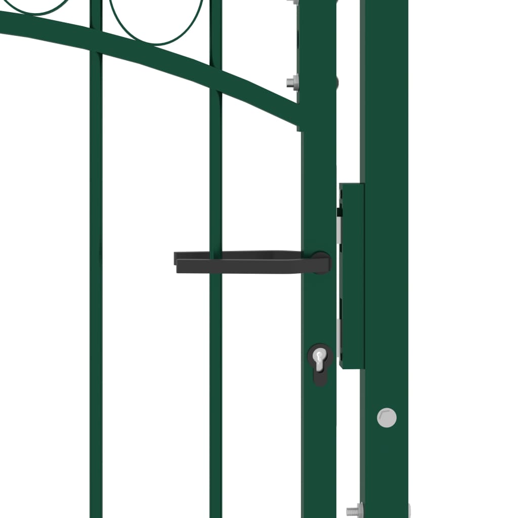 Vidaxl port with bent top 100x125 cm steel green