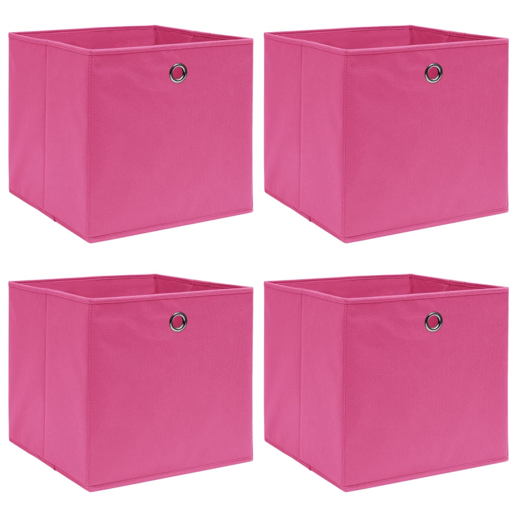 VIDAXL -Speicherboxen 4 PCs 32x32x32 cm Stoff rosa