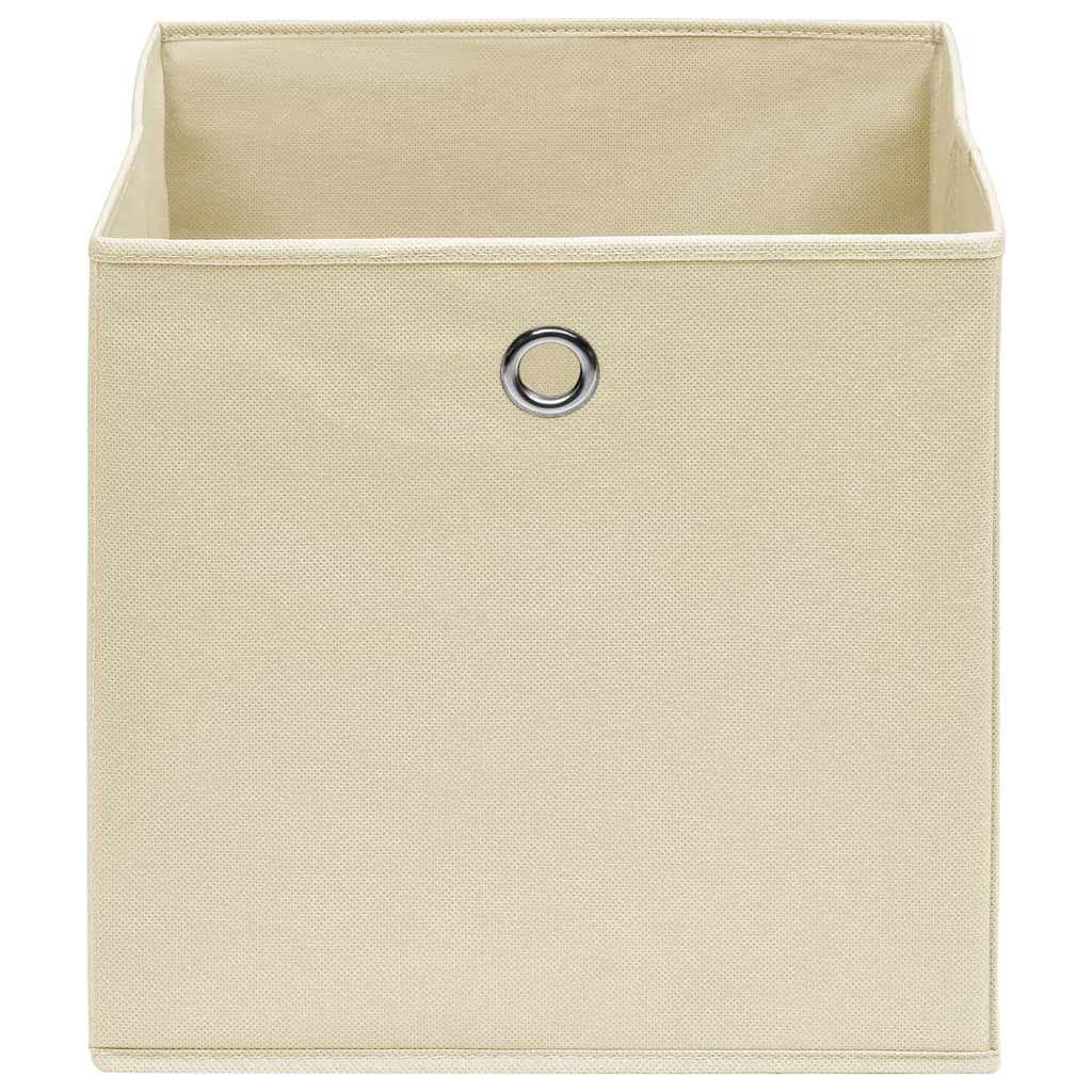 Vidaxl storage boxes 4 pcs 32x32x32 cm fabric cream-colored