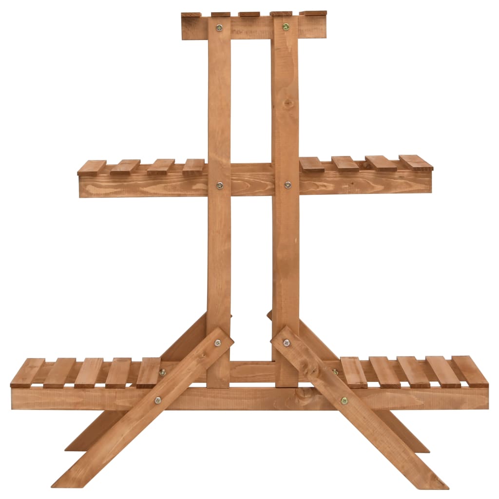 Vidaxl plant stand 83x25x83 cm pine wood