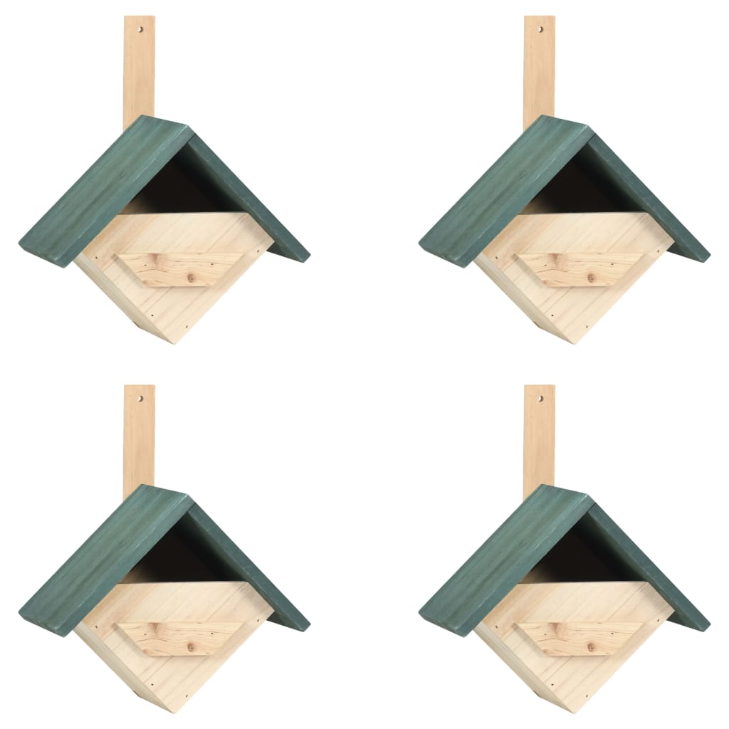 Vidaxl Bird Houses 4 PC 24x16x30 cm Vurenhout
