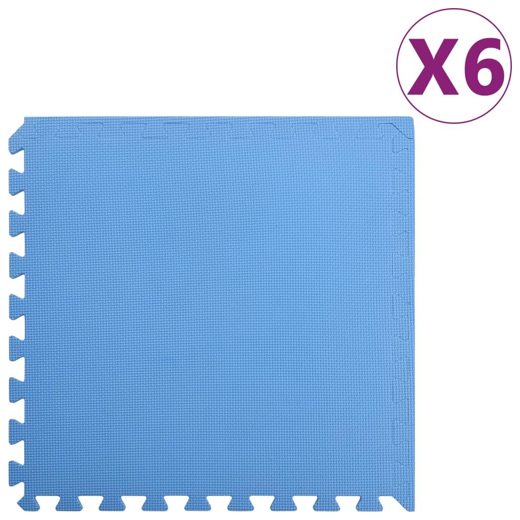 Vidaxl vloermatten 6 st 2,16 ㎡ eva-schuim blauw