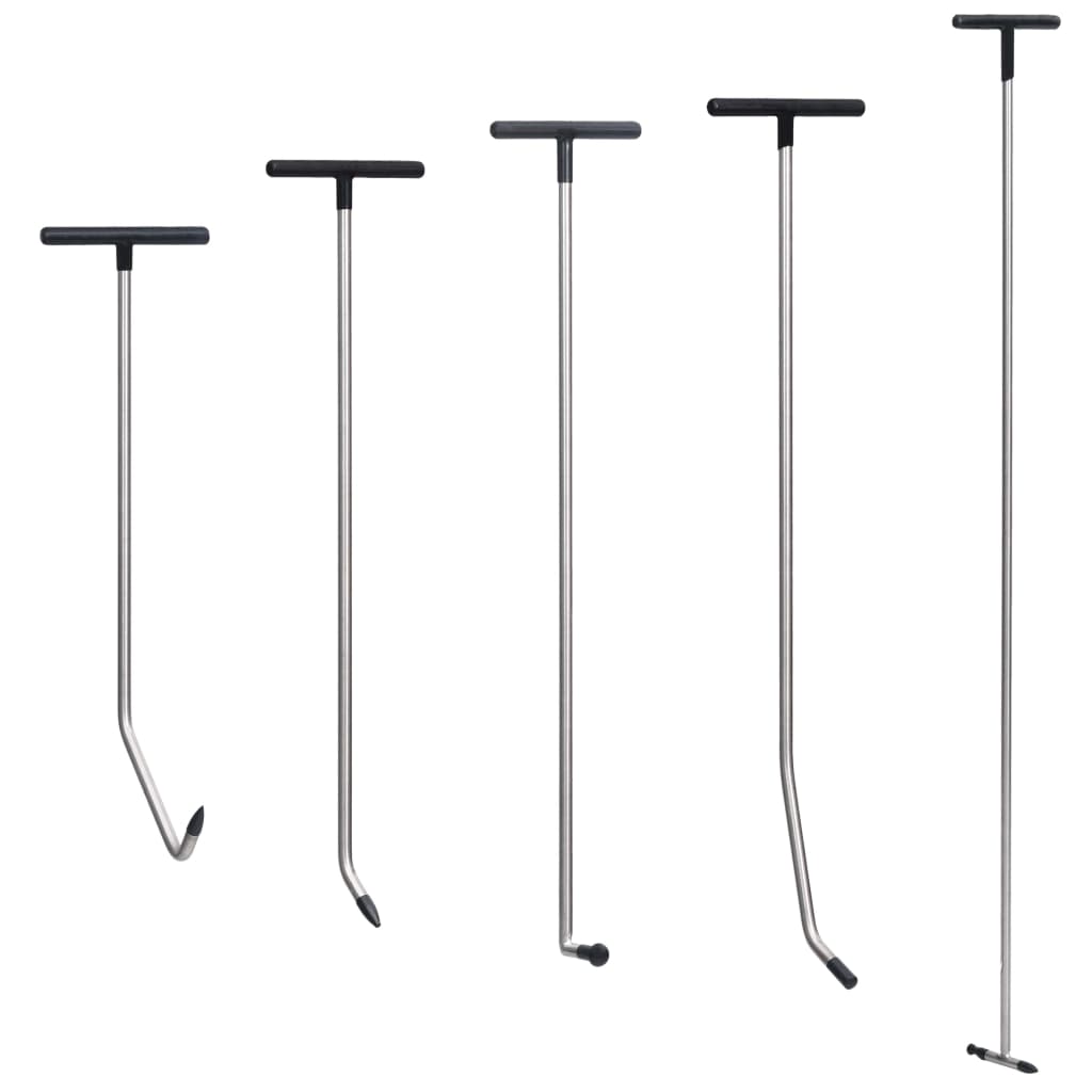 Vidaxl 5-Piece Paintless Dent Removal Kit Stainless Steel