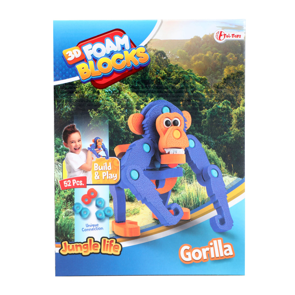 Toi-toys craft puzzle monkey junior 25.8 cm blue 59-piece