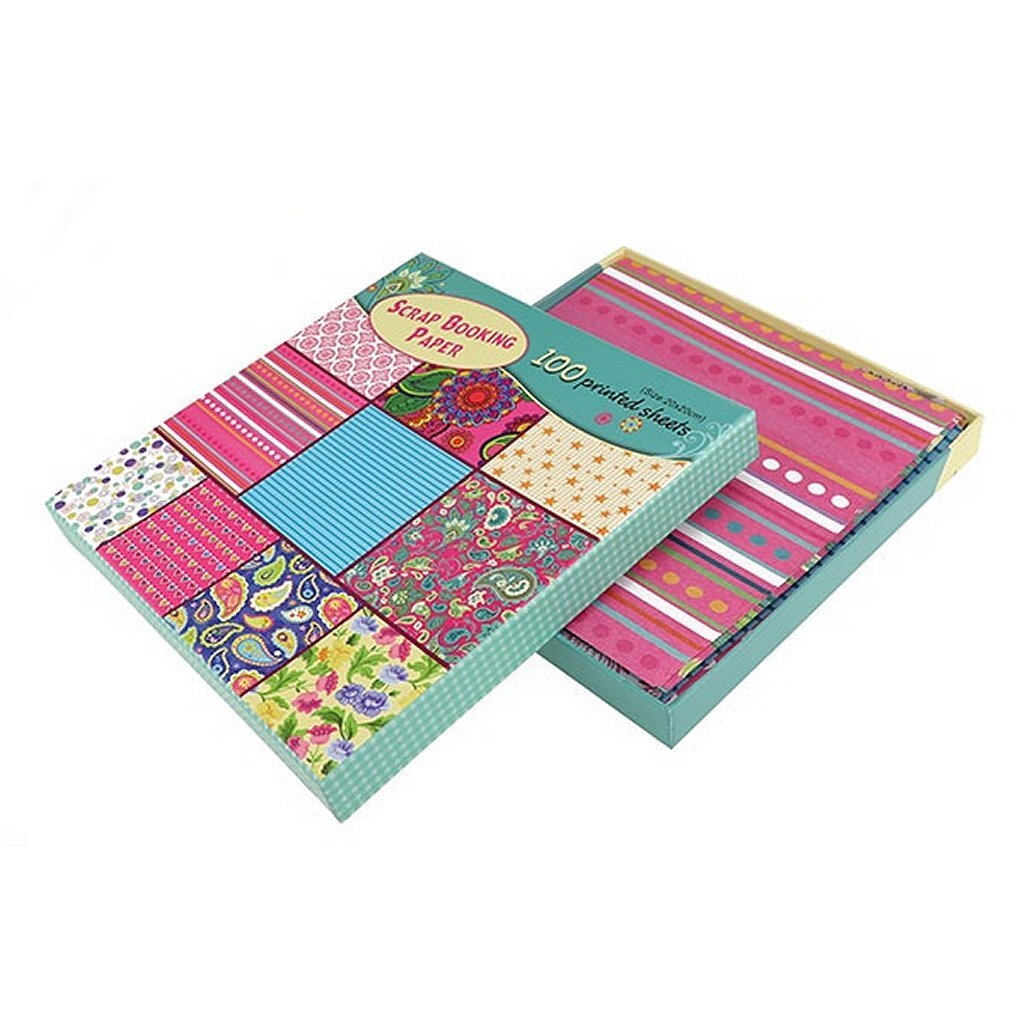 Toi-toys craft paper set 100 printed sheets 20x20cm