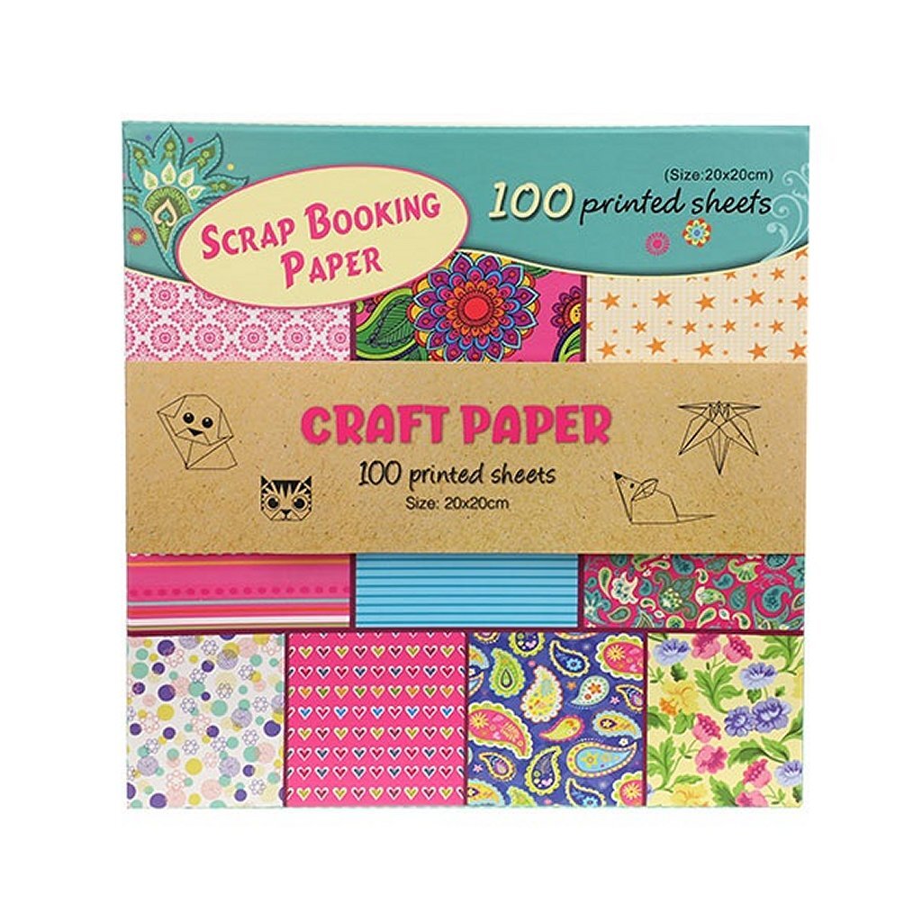 Toi-toys craft paper set 100 printed sheets 20x20cm
