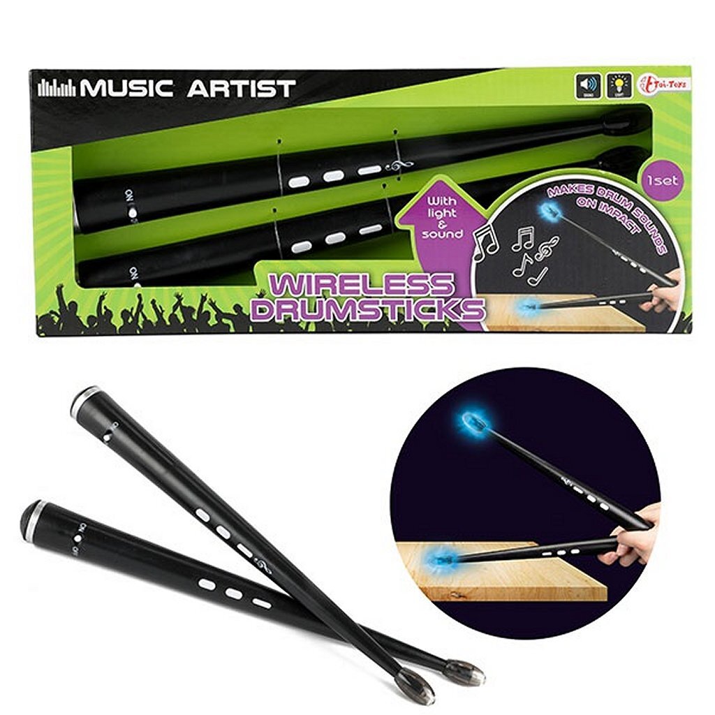 Music Artist Music Artist Baguettes de batterie sans fil + son + lumière