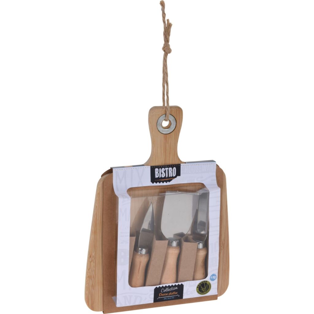 Ottima tavola di formaggio di bambù per bistrot casalinghe set 4 pezzi