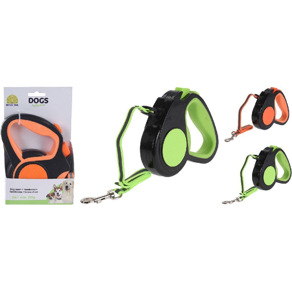 Guinzaglio per cani base con sistema a rulli 5 m