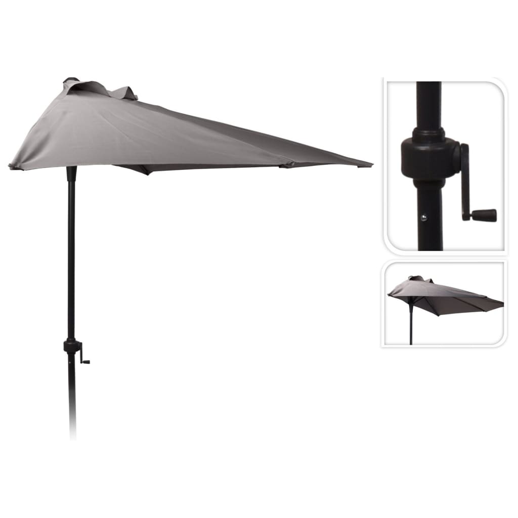 Progarden Progarden Parasol Hémisphère 250 cm de couleur charbon de bois