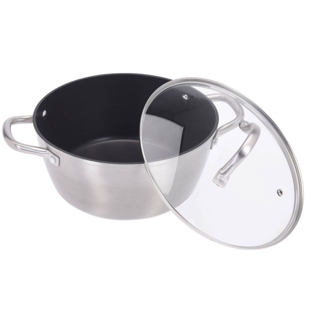 Excellent houseware pan 24 cm + glass lid
