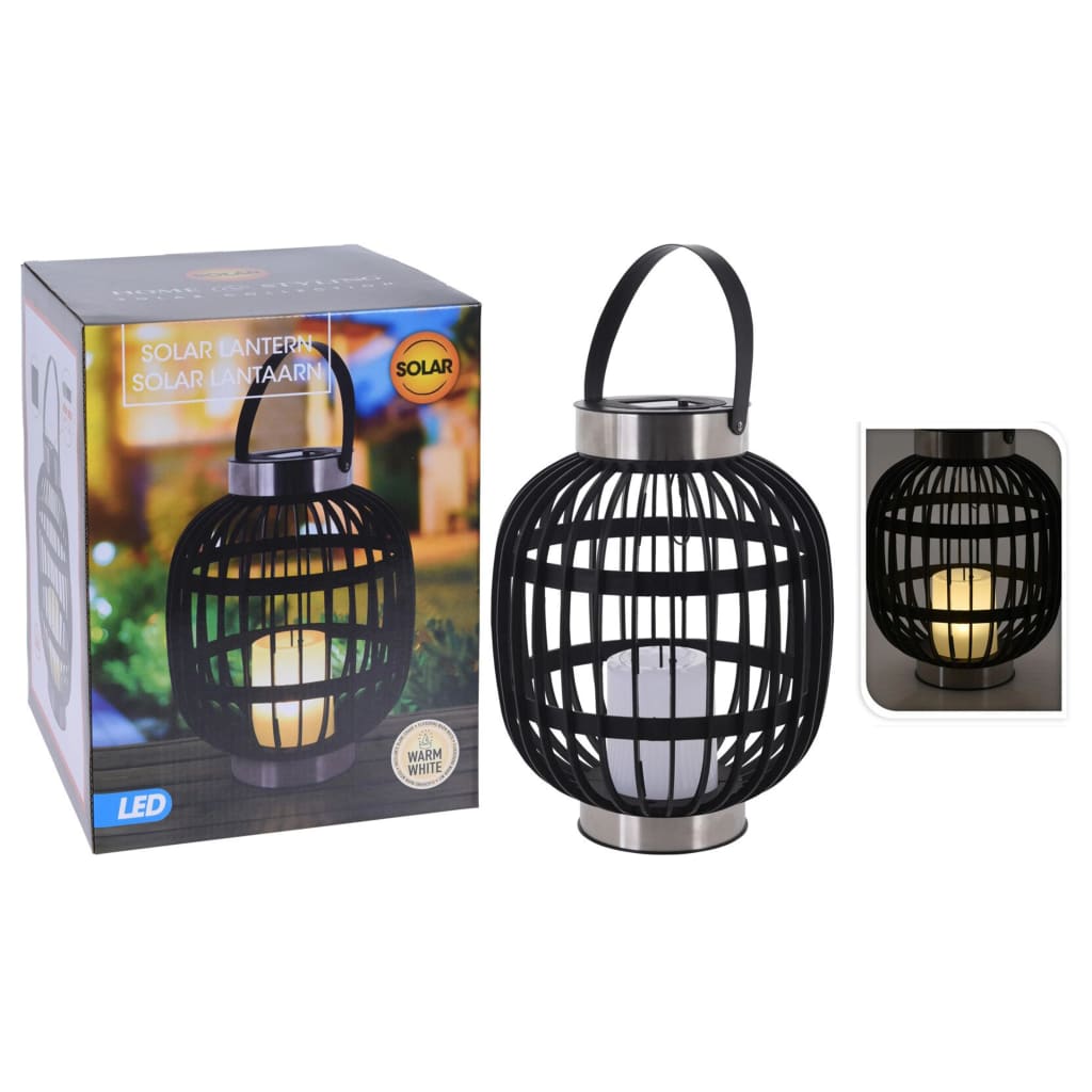 Prograrden Progarden Lantern mit Kerzenalne LED Schwarz