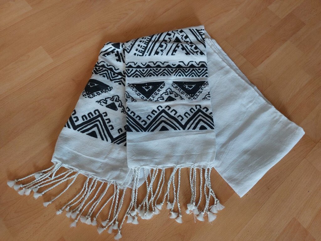 Serviette de hammam H s collection 180 x 90 cm Serviette de hammam en coton noir et blanc