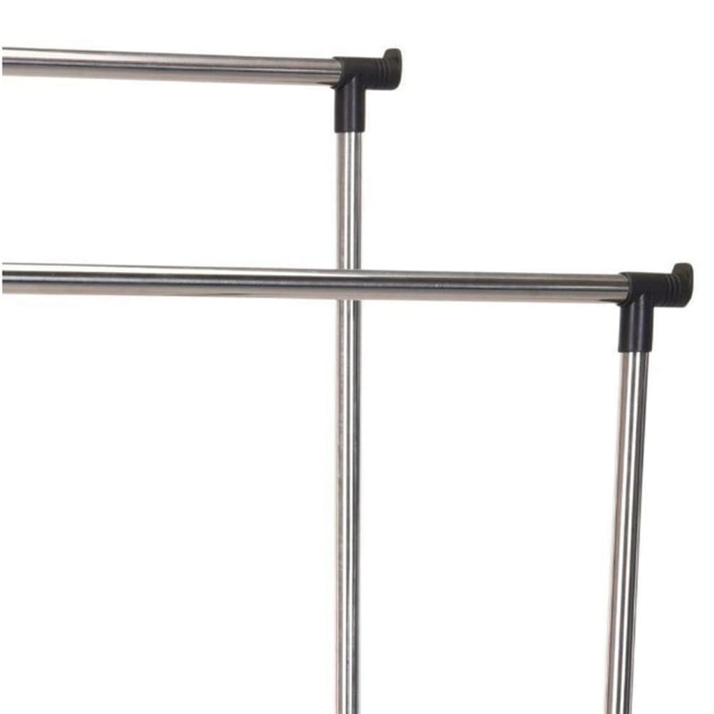 Soluzioni di stoccaggio rack per abbigliamento con ruote doppie 80x42x (90-160) cm