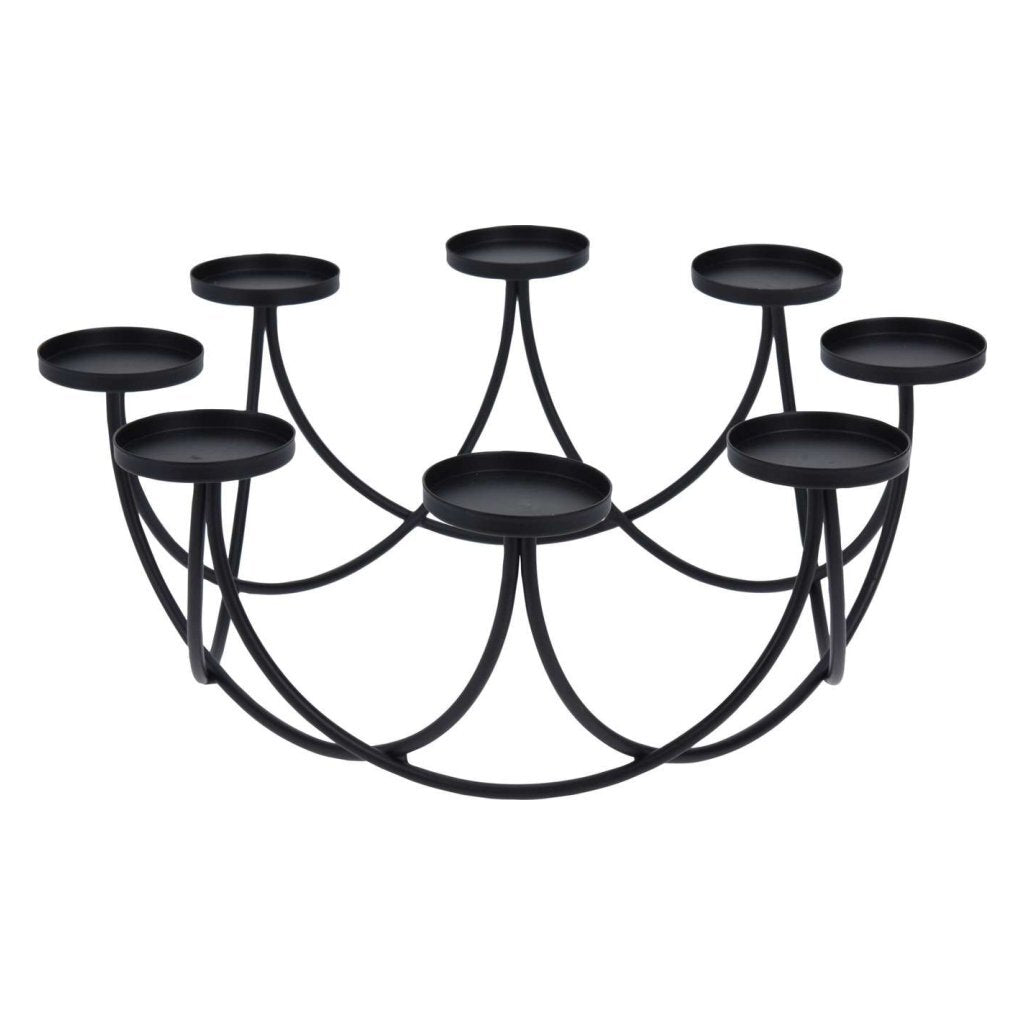 Hs Candlestick 30x12cm Dia Black