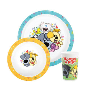 Bambolino Toys Set da pranzo Woezel Pip, 3 pezzi.