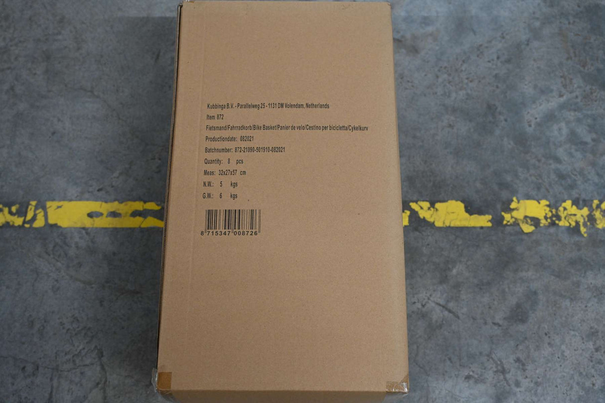 Volare Braided Wicker Bicycle Basket - Small - Black