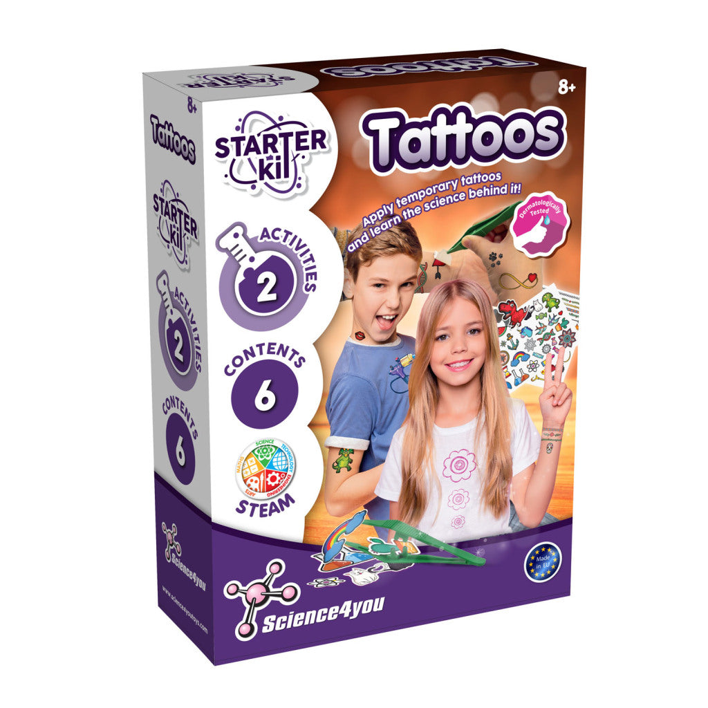 Science4you Science Tattoo Starter-Set | 3 Stück