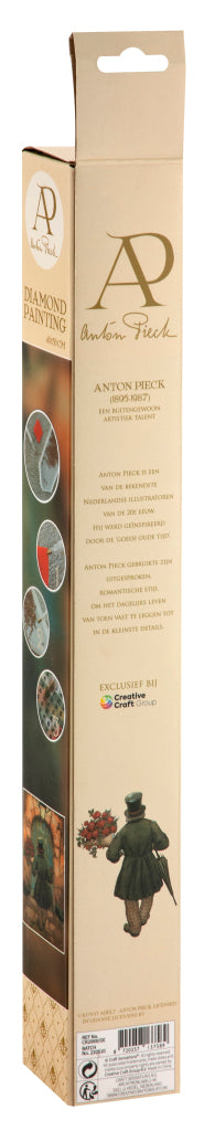 Grafix diamond painting anton pieck man with roses 40x50cm