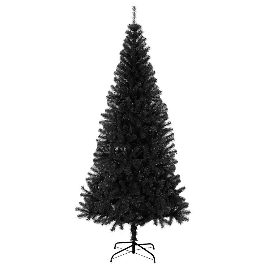 Vidaxl Kunstkerstboom med standard 210 cm PVC svart