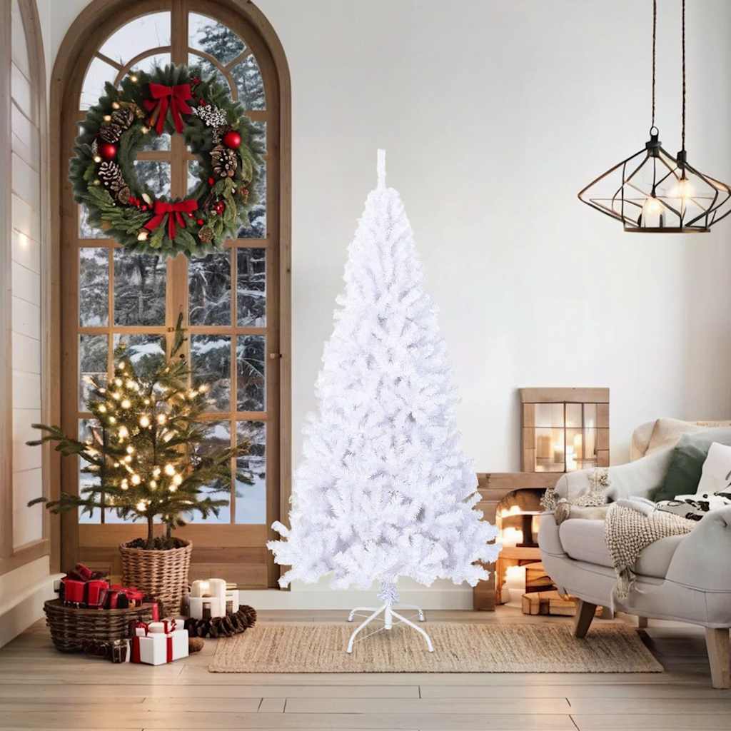 Vidaxl Artificial Christmas Tree with Thick Branches 180cm PVC White